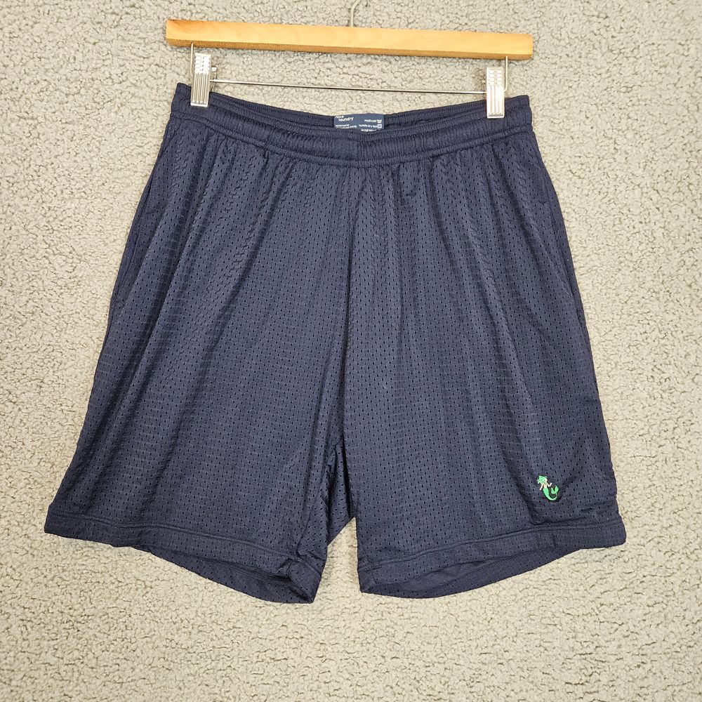 Men's Athletic Mesh Shorts - Navy Blue